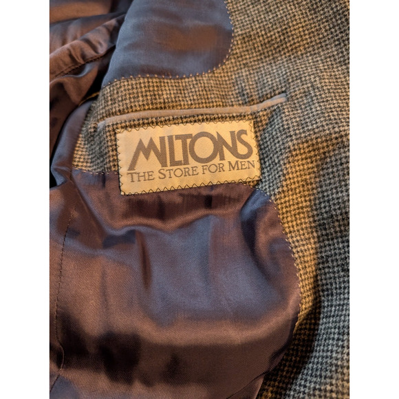 JACK VICTOR Plaid Blazer Sports Coat Wool Size 40 R EUC - Picture 8 of 8